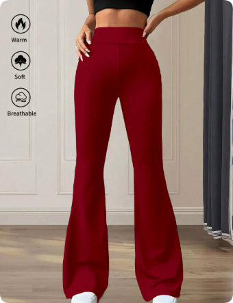 Summer Thin Yoga Pants Women's High-Waist Straight-Leg Wide-Leggings