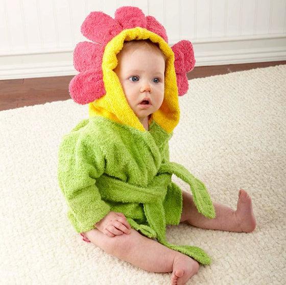 Children's Hooded Absorbent Animal-shaped Bathrobe
