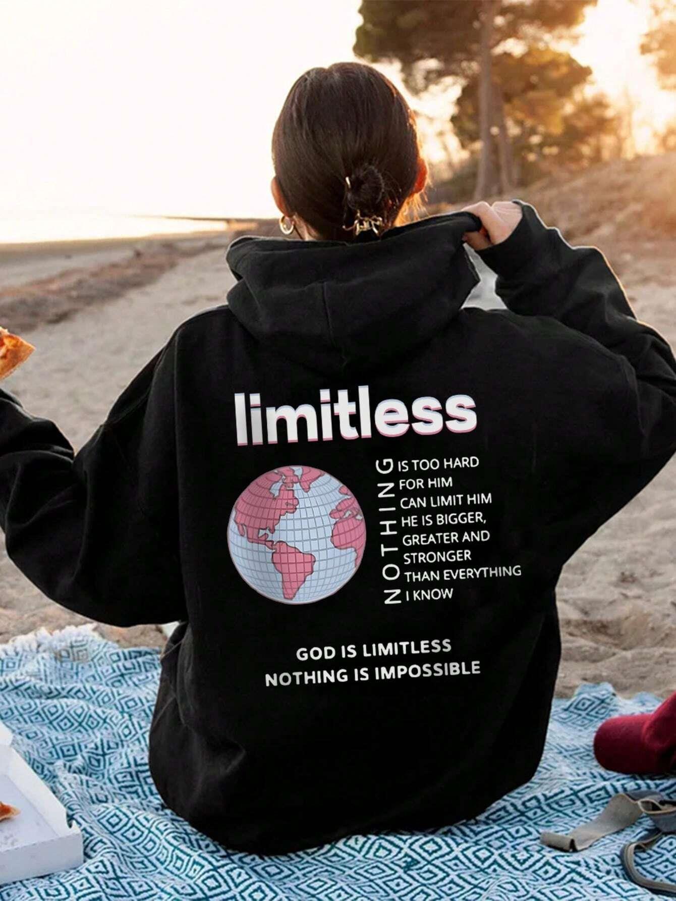 God Is Limitless Nothing Is Impossible Woman Hoody Casua