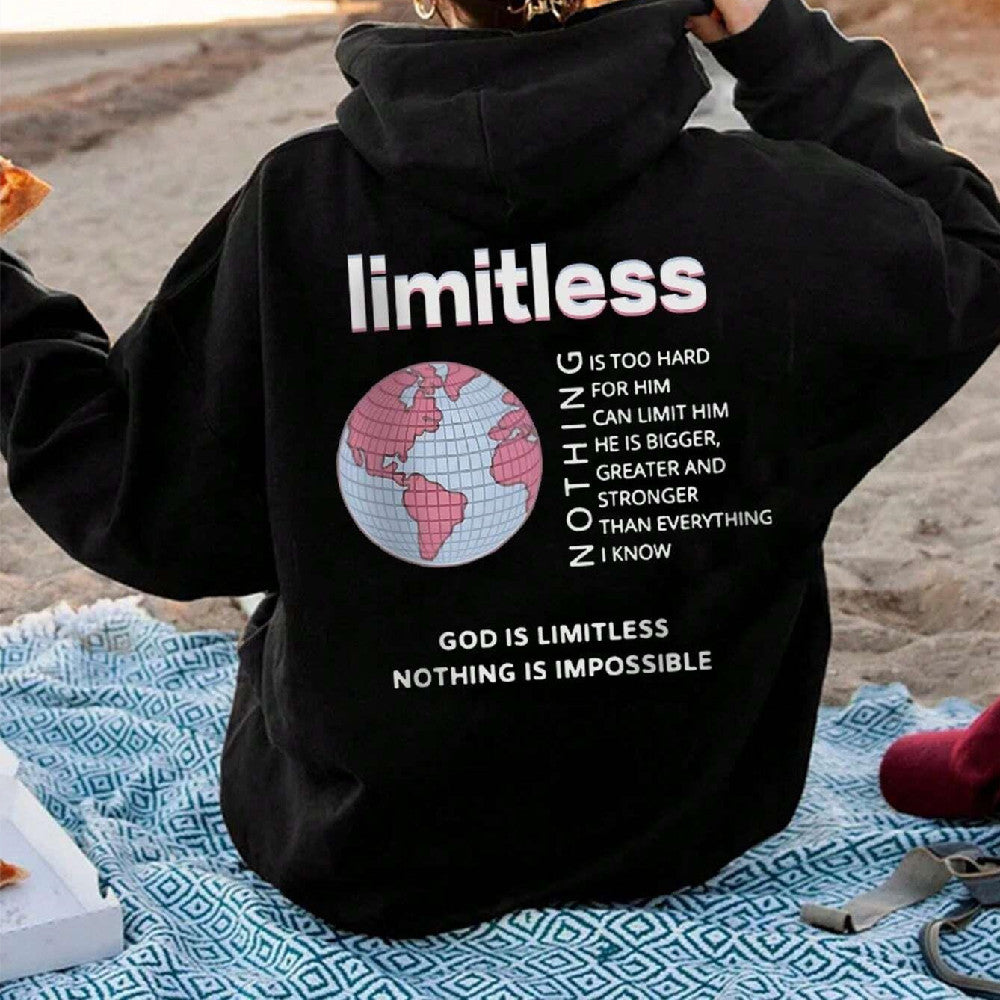 God Is Limitless Nothing Is Impossible Woman Hoody Casua